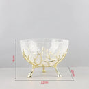 GobekUsa Golden Branches Glass Bowl Set for Home Kitchen Desserts and Snacks