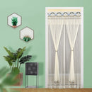 GobekUsa Lace Embroider Anti-Mosquito Net Door Curtains - Pleated Design for Light and Air Flow