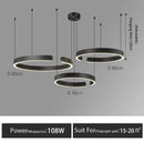 GobekUsa LED Round Ring Chandelier for Dining Room, Living Room, and Bedroom