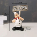 GobekUsa Bearded Chef Resin Figure Sculpture Modern Kitchen Desk Decor Ornaments