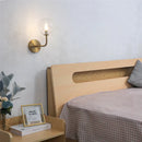 GobekUsa Glass Ball Metal Bend Wall Lamp for Living Room Bedroom, Nordic Retro Design