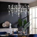 GobekUsa Crystal Chandelier: Luxury Modern Starry Ceiling Light for Living Room, Bedroom, Restaurant