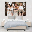 GobekUsa Kpop Black Pink Girl Group Tapestry Banner Concert Decorative Painting