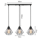 GobekUsa Industrial Wood Pendant Chandelier for Dinning Living Room Kitchen LED Fixture
