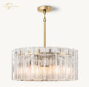 GobekUsa Lattice Glass LED Chandelier for Bedroom, Dining Room - Modern Pendant Light Fixtures