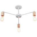 GobekUsa Industrial Rod Iron Wood Sputnik Chandelier Ceiling Lamp LED E27 Home Lighting