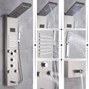 GobekUsa LED Rainfall Shower Panel System with Temperature Screen & Massage SPA