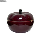 GobekUsa Deep Red Ceramic Apple Ashtray for Home and Office Smoking Accessories