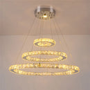 GobekUsa Crystal Rings LED Chandelier Pendant Light Fixture
