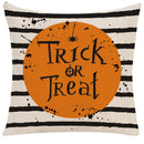 GobekUsa Halloween Linen Cushion Cover for Living Room Decor and Sofa - Trick or Treat