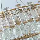 GobekUsa Crystal Pendant Chandelier Modern Luxury Dimmable Island Light Minimalist Home Decor