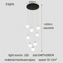 GobekUsa Cream Glass Ball Chandelier for Duplex Villa Penthouse, Restaurant and Staircase