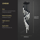 GobekUsa Crystal Bubble Chandelier Pendant Light - Modern Staircase Hanging Fixture