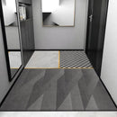 GobekUsa Grey Crystal Velvet Entrance Rug - Luxe Absorbent, Anti-Slip, Easy-Clean Living Room Carpet