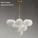GobekUsa Glass Balls Chandelier: Modern Gold Pendant Lighting for Living Room & Dining Area