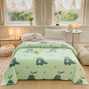 GobekUsa Dinosaur Patterns Snowflake Velvet Blanket in Various Sizes for Home/Office