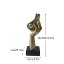 GobekUsa Golden Abstract Mask Statue 16cm Art Figure Thinker for Home Office Decor