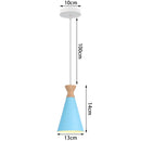 GobekUsa Blue Nordic Pendant Lights E27 Modern Hanging Lamps for Living Dining Kitchen