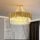 GobekUsa Golden Luxury Chandelier: Elegant Crystal Ceiling Light for Hotel Living Room