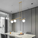 GobekUsa Linear Minimalist Chandelier Pendant Light for Living Room, Dining Table Ceiling Decor
