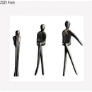 GobekUsa Gold Plated Figure Sculpture Set | Abstract Desk Decoration | Character Statue