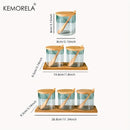 GobekUsa Glass Spice Jar Set with Bamboo Lid - 2/3PCS Round Mouth Seasoning Organizer