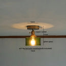 GobekUsa Amber Glass LED Ceiling Lights Modern Home Lighting Copper Socket