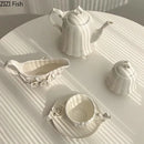 GobekUsa Camellia Flower Ceramic Tissue Box - Modern Home Decor