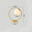 GobekUsa Brass Glass LED Table Lamp | Modern Bedside Reading Desk Light