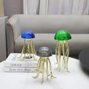 GobekUsa Crystal Jellyfish Sculpture - Marine Organism Figurine for Home Decor