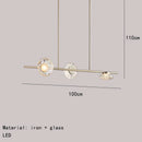 GobekUsa Glass LED Chandeliers Gold Metal 3000K: Restaurant Parlor Kitchen Dining Lighting