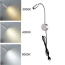 GobekUsa LED Wall Light Reading Lamp 2pcs/Lot 3W 3000K 4000K 6000K Gooseneck Task Lighting