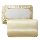 GobekUsa Imitation Silk Elastic Band Pillowcase Queen King Size Smooth Satin Luxury Bedding
