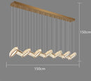GobekUsa Crystal Chandelier Stair Pendant Lamp Living Room Interior Lighting