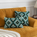 GobekUsa Boho Tufted Geometric Cotton Canvas Pillow Covers