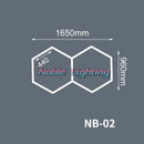 GobekUsa Hexagon LED Ceiling Light for Barbershop and Garage Hair Salon