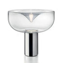 GobekUsa Aella Table Lamp: Elegant Clear Glass Luxury Art Desk Lamp for Office, Bedroom, and Foyer