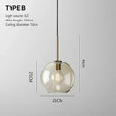 Vintage Glass Pendant Light With Nordic Modern Style