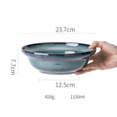 GobekUsa Beautiful Blue Ceramic Bowl Kiln Dinnerware Dish