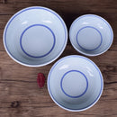 GobekUsa Blue and White Ceramic Noodle Bowl - Chinese Style Porcelain Tableware