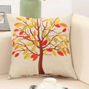 GobekUsa Abstract Tree Flower Pattern Pillow Cover for Home Decor