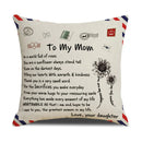 GobekUsa Love Mom Cushion Cover 45x45cm - Family Anniversary Gift - Nordic Design