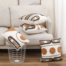 GobekUsa Geometric Embroidered Cotton Canvas Cushion Cover Home Decor Boho Style