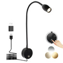 GobekUsa LED Reading Light with Dimmable Switch, 3 Color Modes, 10 Brightness Levels