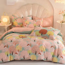 GobekUsa Cotton Thickened Bedding Set - Single/Double Size, High Quality, Warm & Soft.