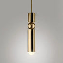 GobekUsa Black Gold LED Tube Pendant Lamp for Home Shop Glass Chandelier