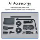 GobekUsa Black 4-Way Digital Shower System with Rainfall Head and Bidet