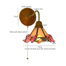 GobekUsa Butterfly Glass LED Wall Light with Copper Arm for Home Decor.