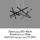 GobekUsa LED Chandelier Remote Control Ceiling Pendant Light for Living Room, Dining Room, Bedroom