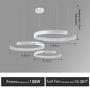GobekUsa LED Round Ring Chandelier for Dining Room, Living Room, and Bedroom